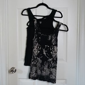 Mossimo, 2 black tanks, medium